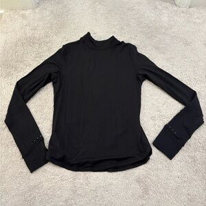 Lululemon Rulu Running Long Sleeve Mockneck Black Shirt